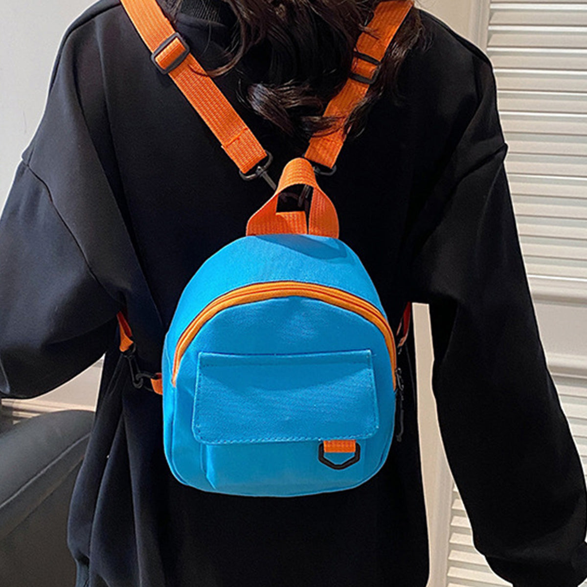 Children's solid color casual backpack