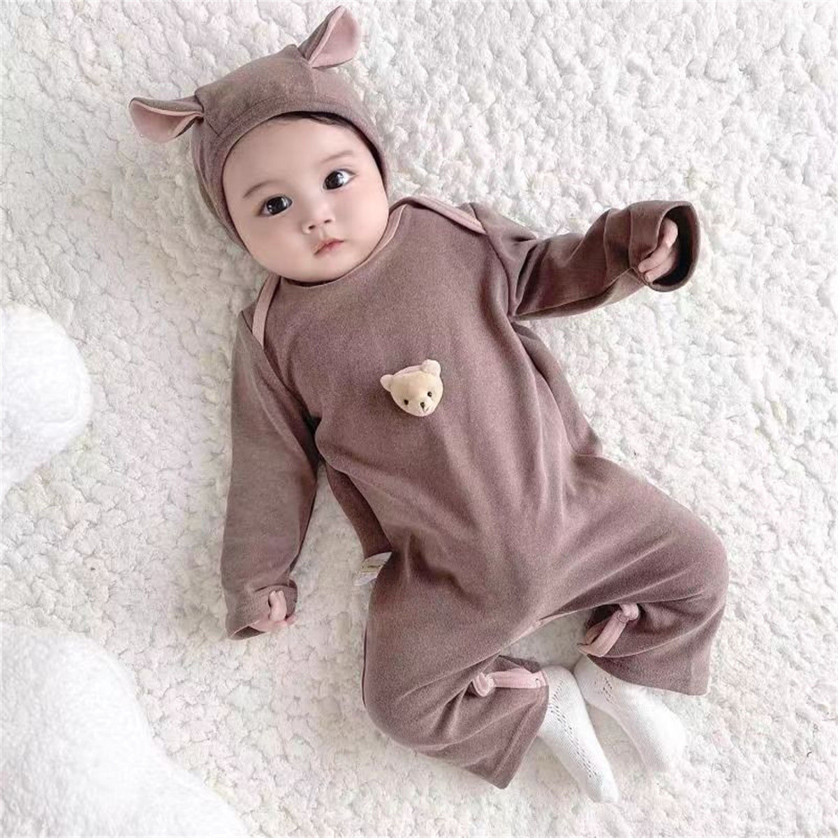 Baby jumpsuit winter bunny super cute baby girl romper