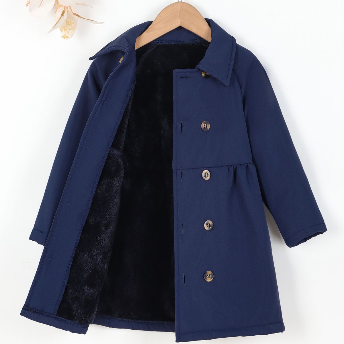 Children's autumn and winter button long sleeve jacket