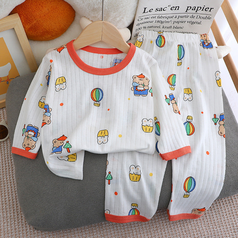 Children's long-sleeved and long-pants home wear set