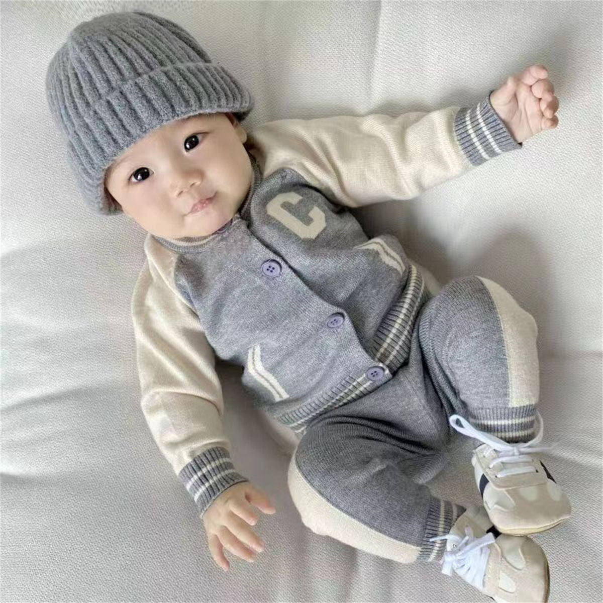 baby sweater knitted two piece set