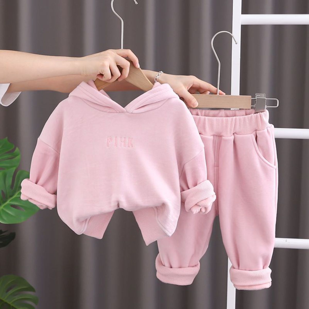 Men's and women's casual sweatshirt two piece set children's clothing