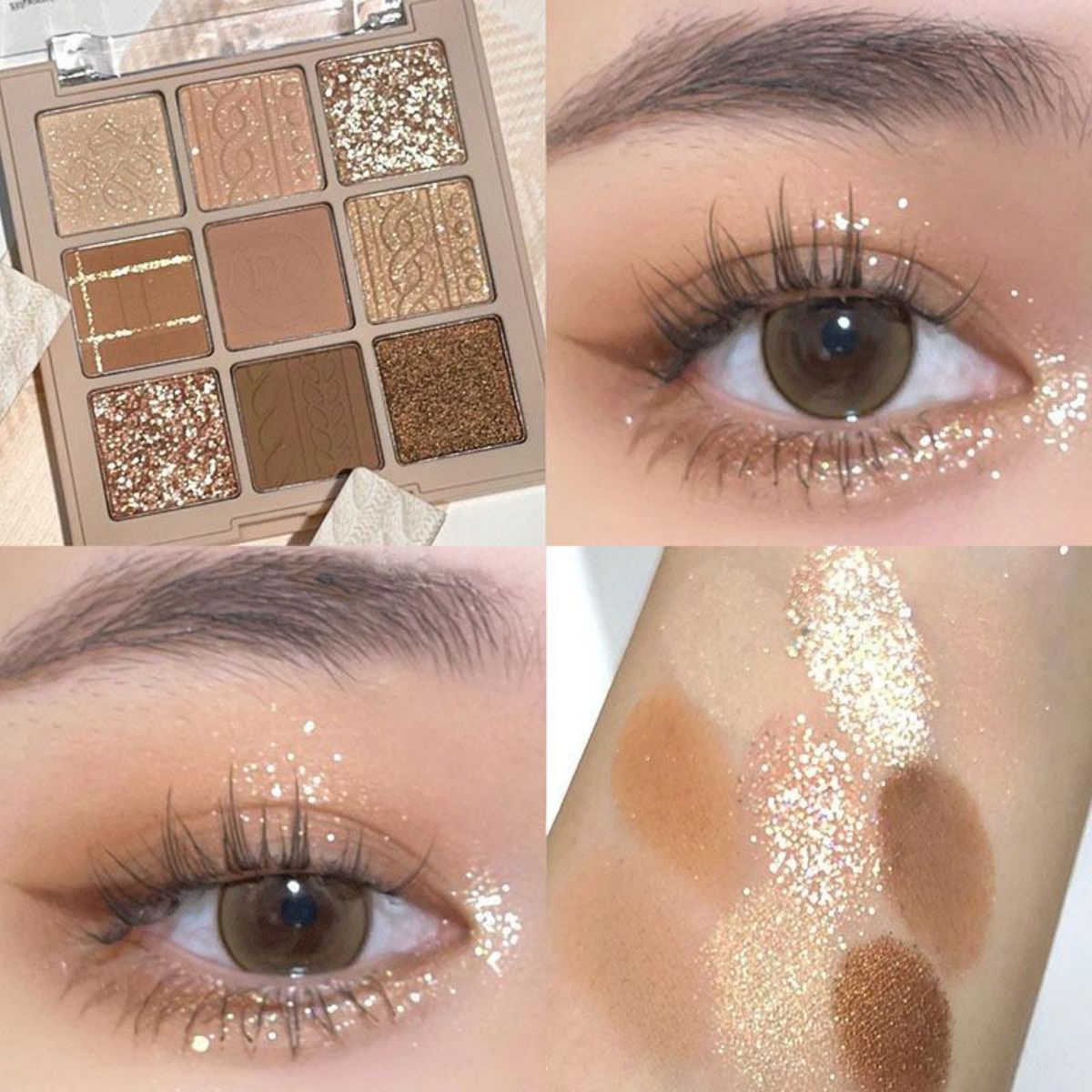 Milk tea palette pearlescent matte nine-square makeup palette eyeshadow