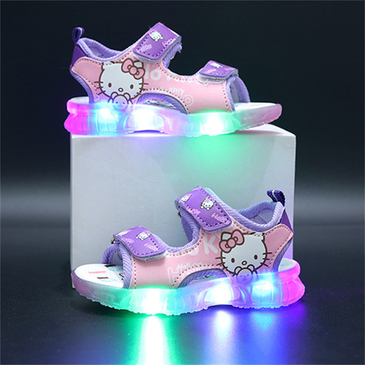 Children's Hello Kitty Cartoon Luminous Sandals