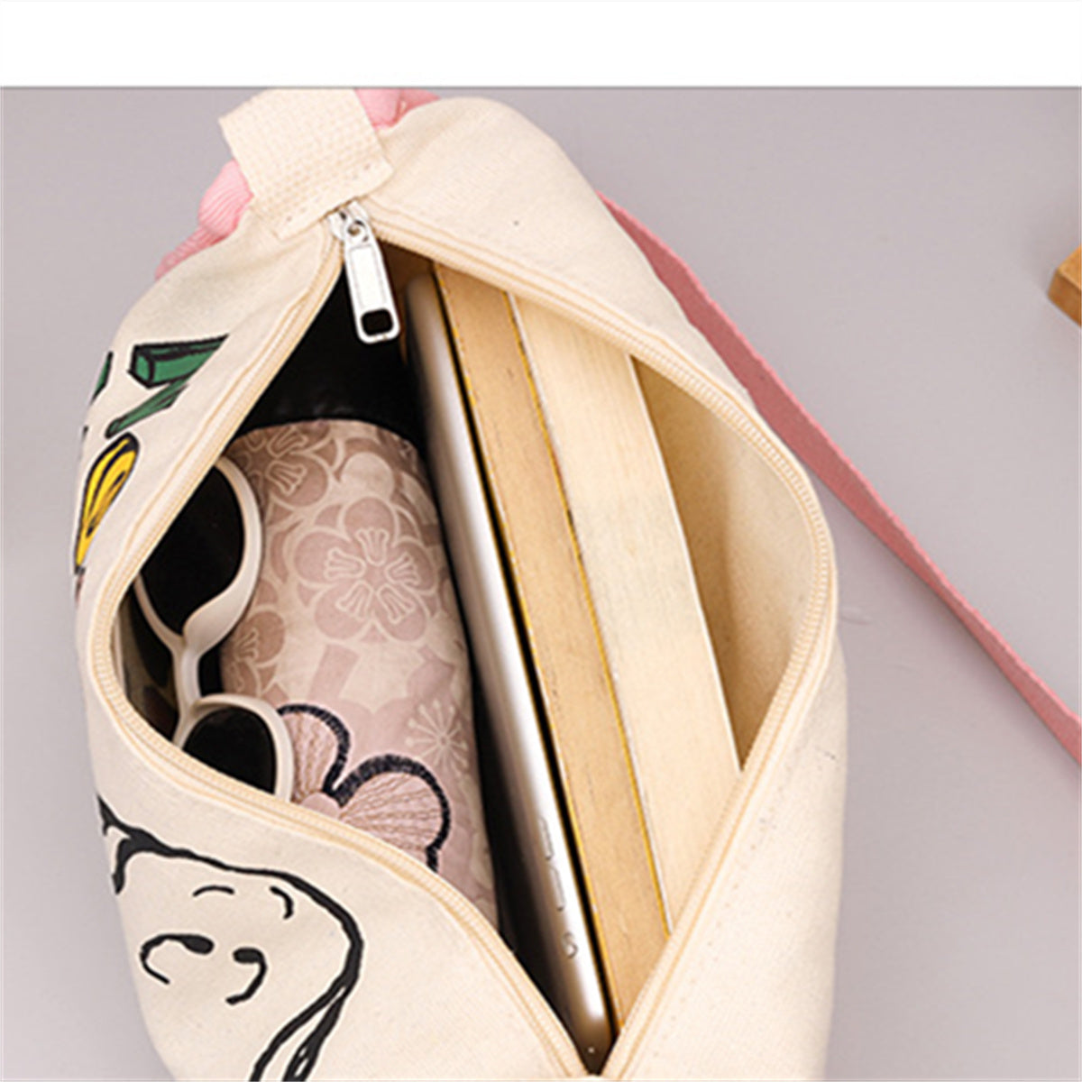 Children's canvas bag Snoopy shoulder bag casual student style printed cartoon bag