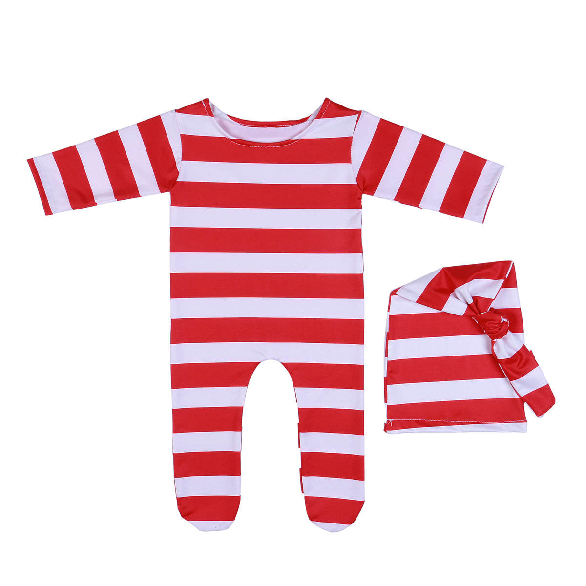 Baby red romper photography suit