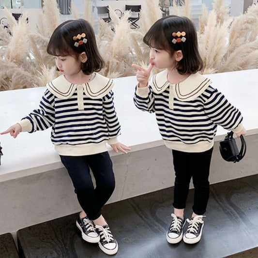 Girls autumn suit two piece set autumn new baby sports spring and autumn clothes