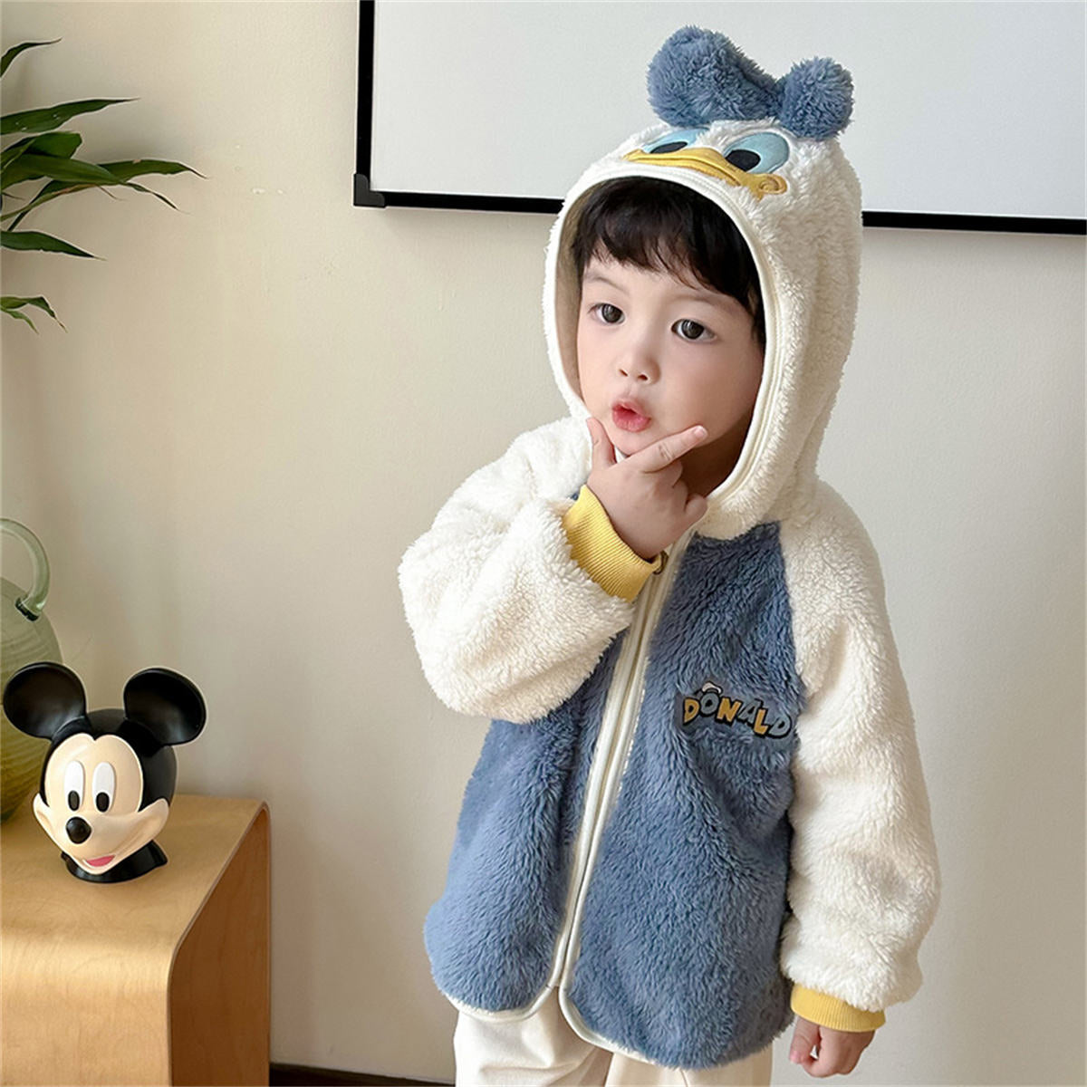 Boys and girls autumn and winter Donald Duck Mickey North American fleece jacket