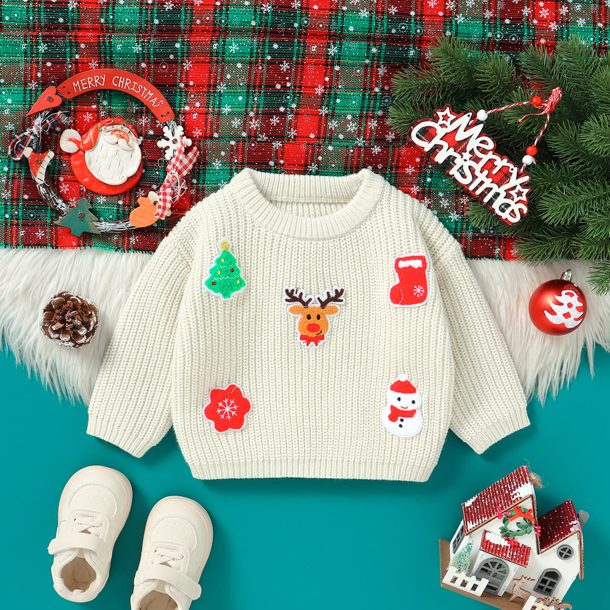 Baby Knitted Christmas Top Pullover Sweater