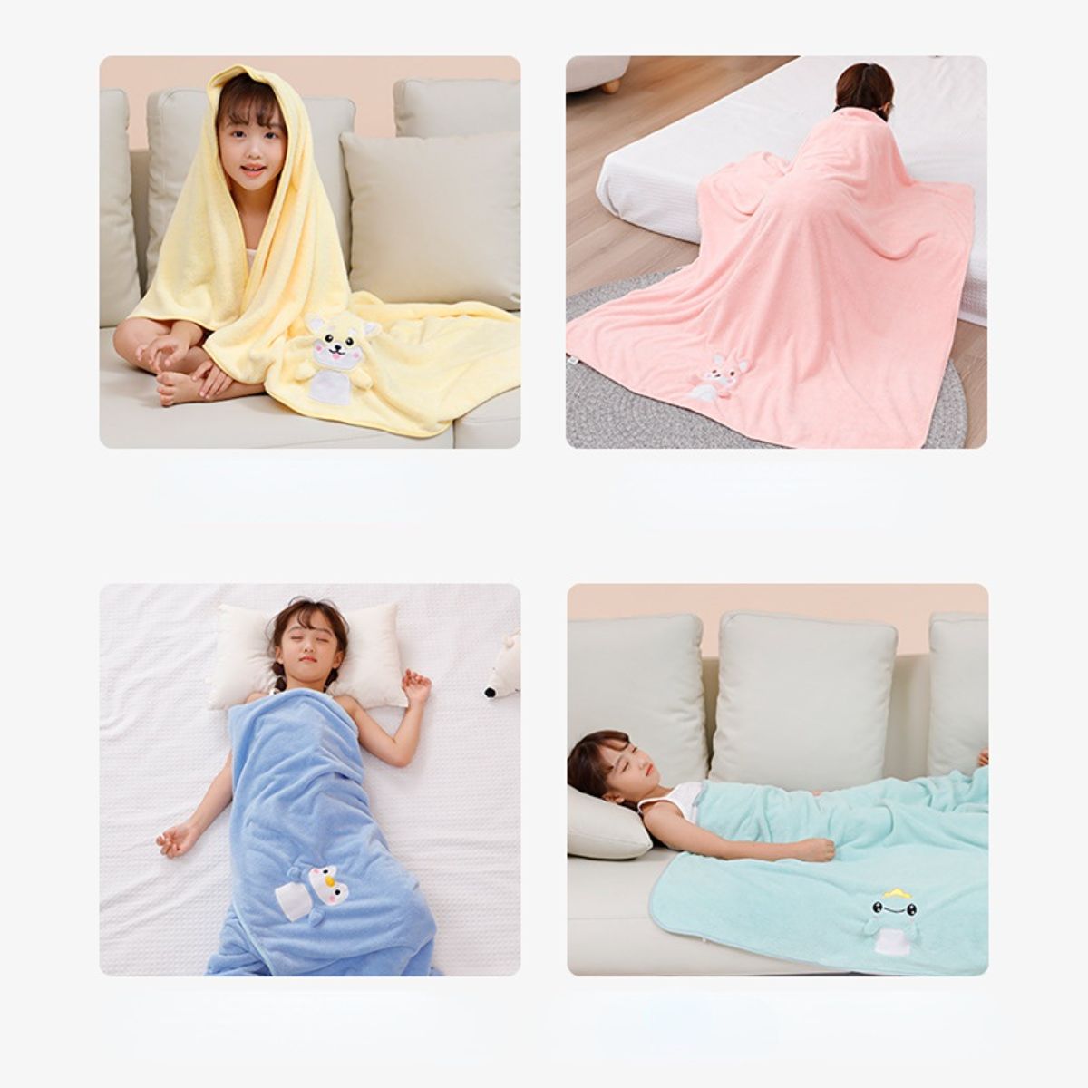 Children's bath towel bath robe newborn baby towel thin blanket