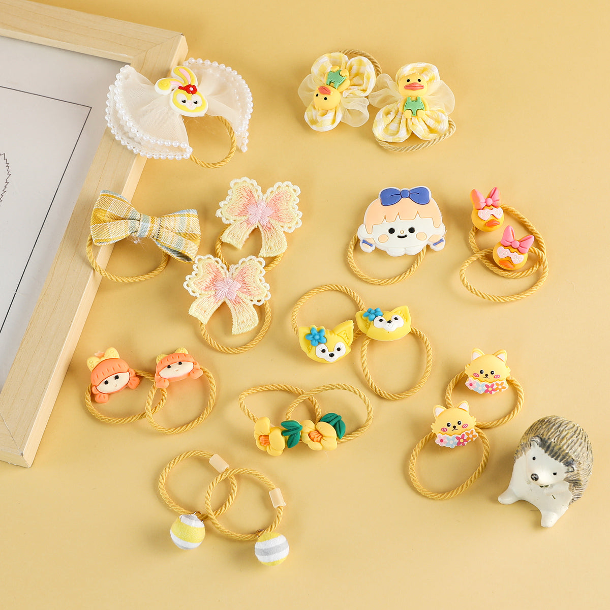 Children's 18-piece set of flower cartoon pattern hairpins