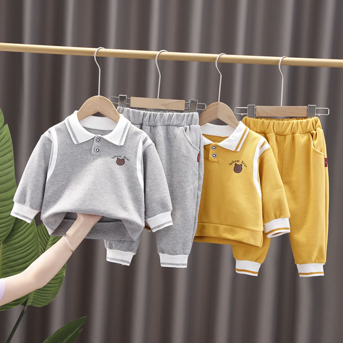 Baby autumn long sleeve sweatshirt two piece suit