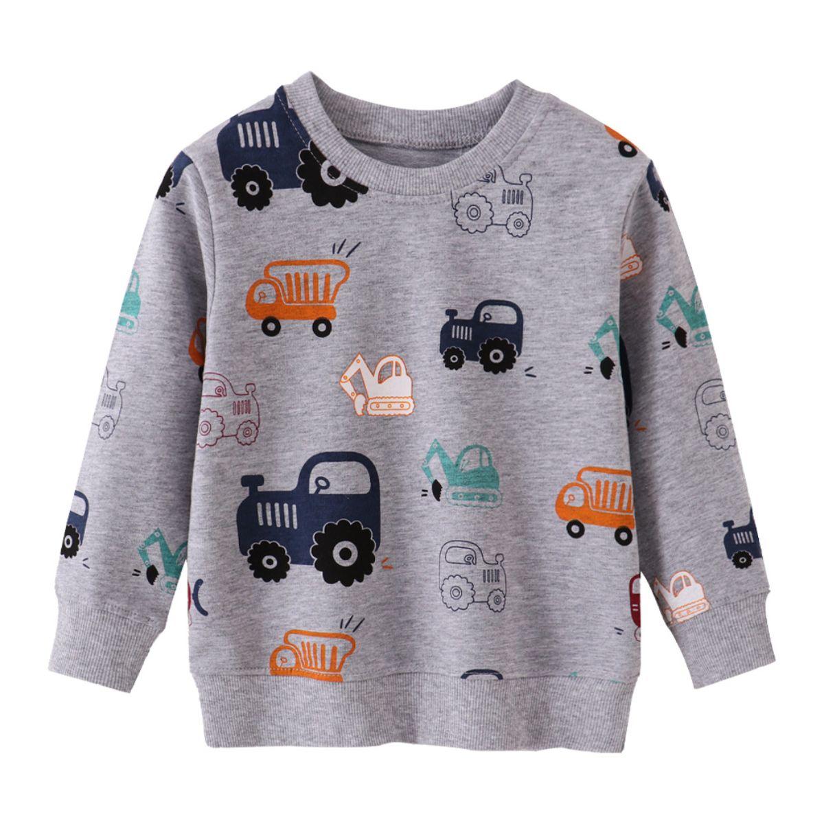 Boys' sweatshirt knitted terry cotton long sleeve cartoon sweatshirt