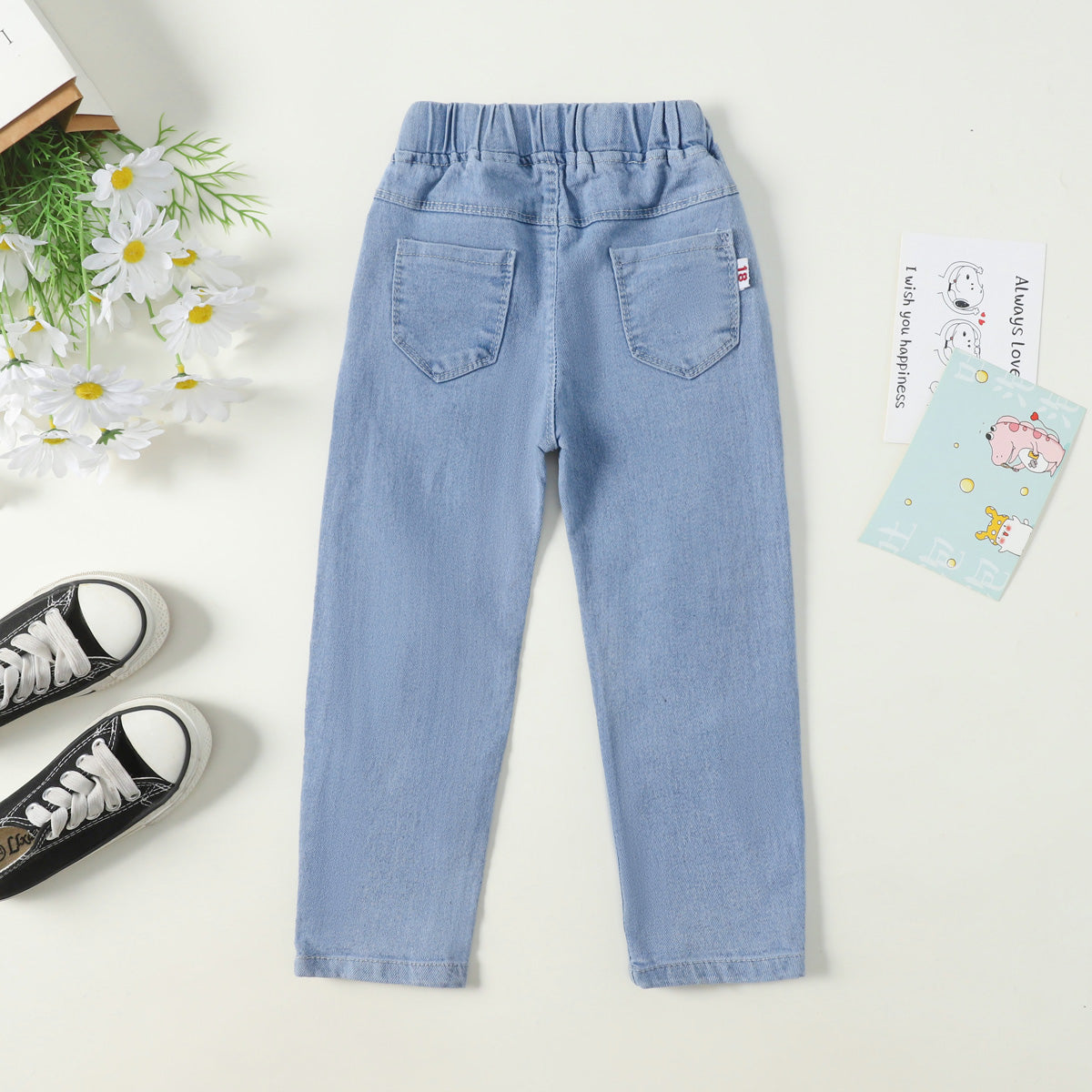 New Spring and Autumn Girls Harem Jeans Small and Medium Children's Fashion Trousers Loose Casual Pants