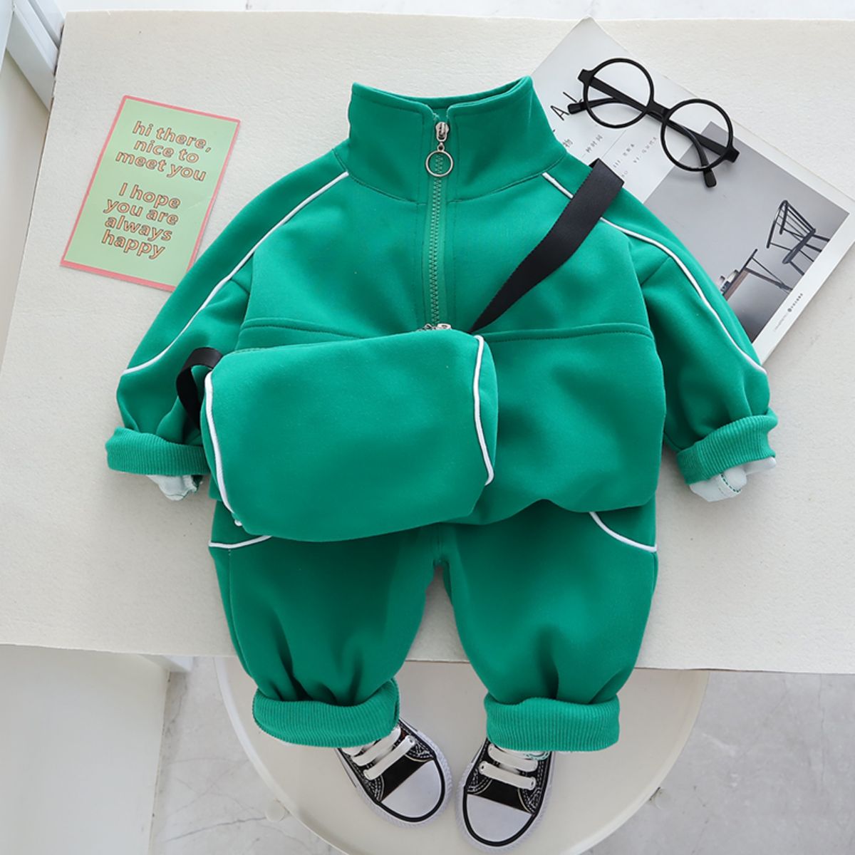 Boys autumn suits, small and medium-sized children's zipper shirts, two-piece suits, baby sports casual clothes, children's clothing