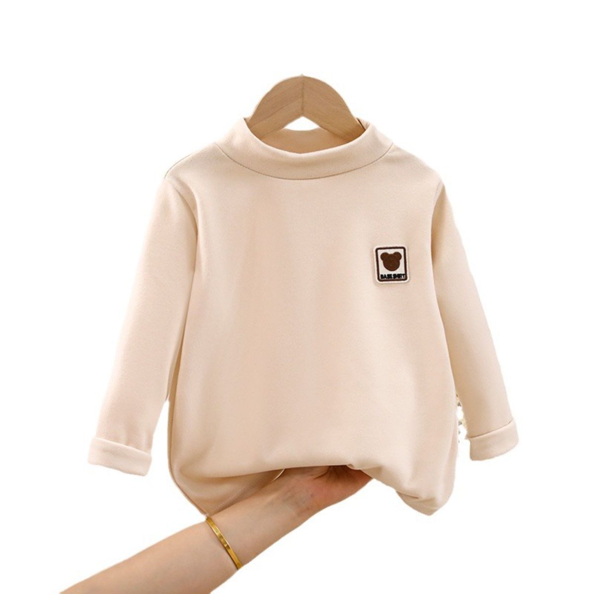 children's new autumn and winter fleece bottoming shirt