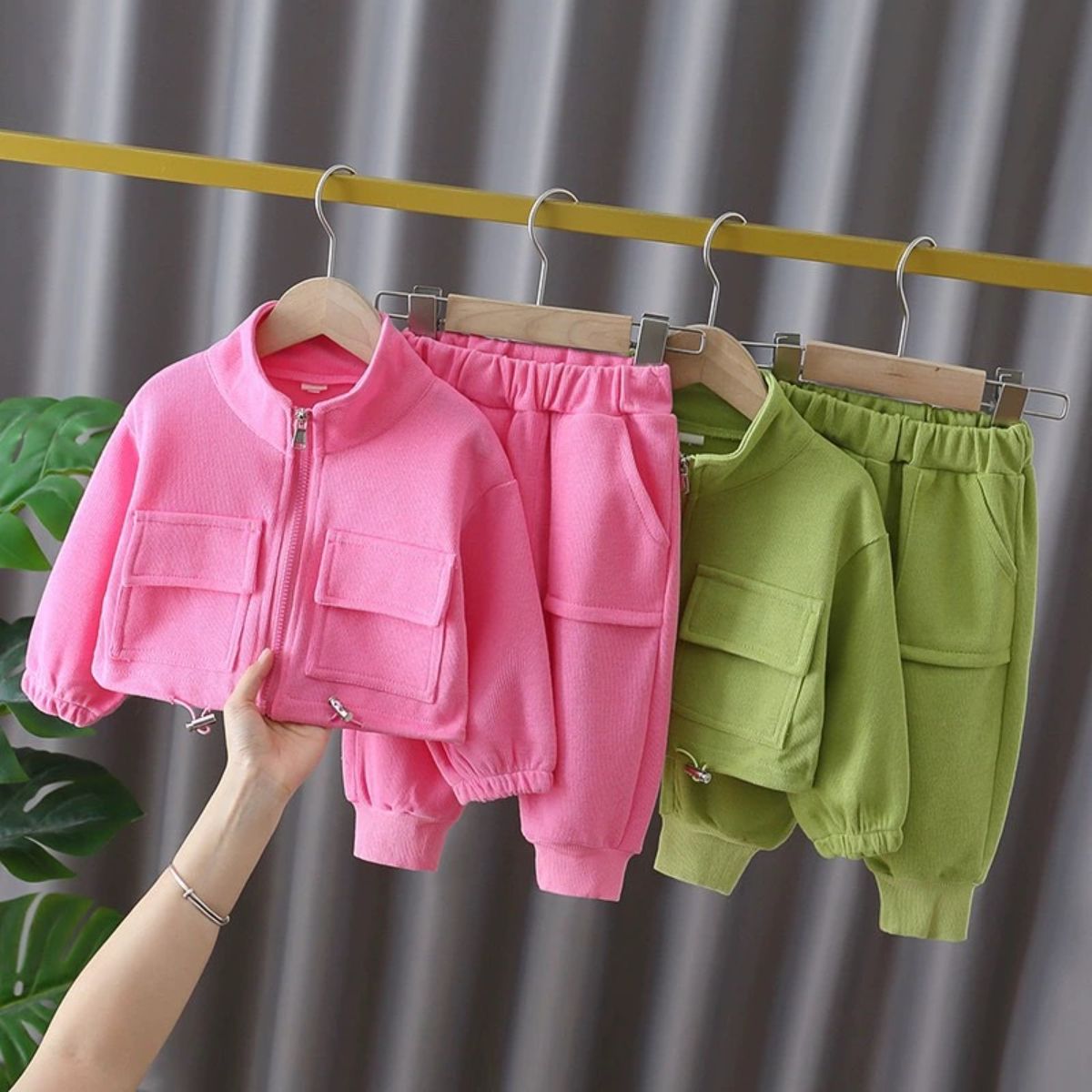 New style girls spring and autumn suits children's baby girl two-piece clothes sports and leisure suits