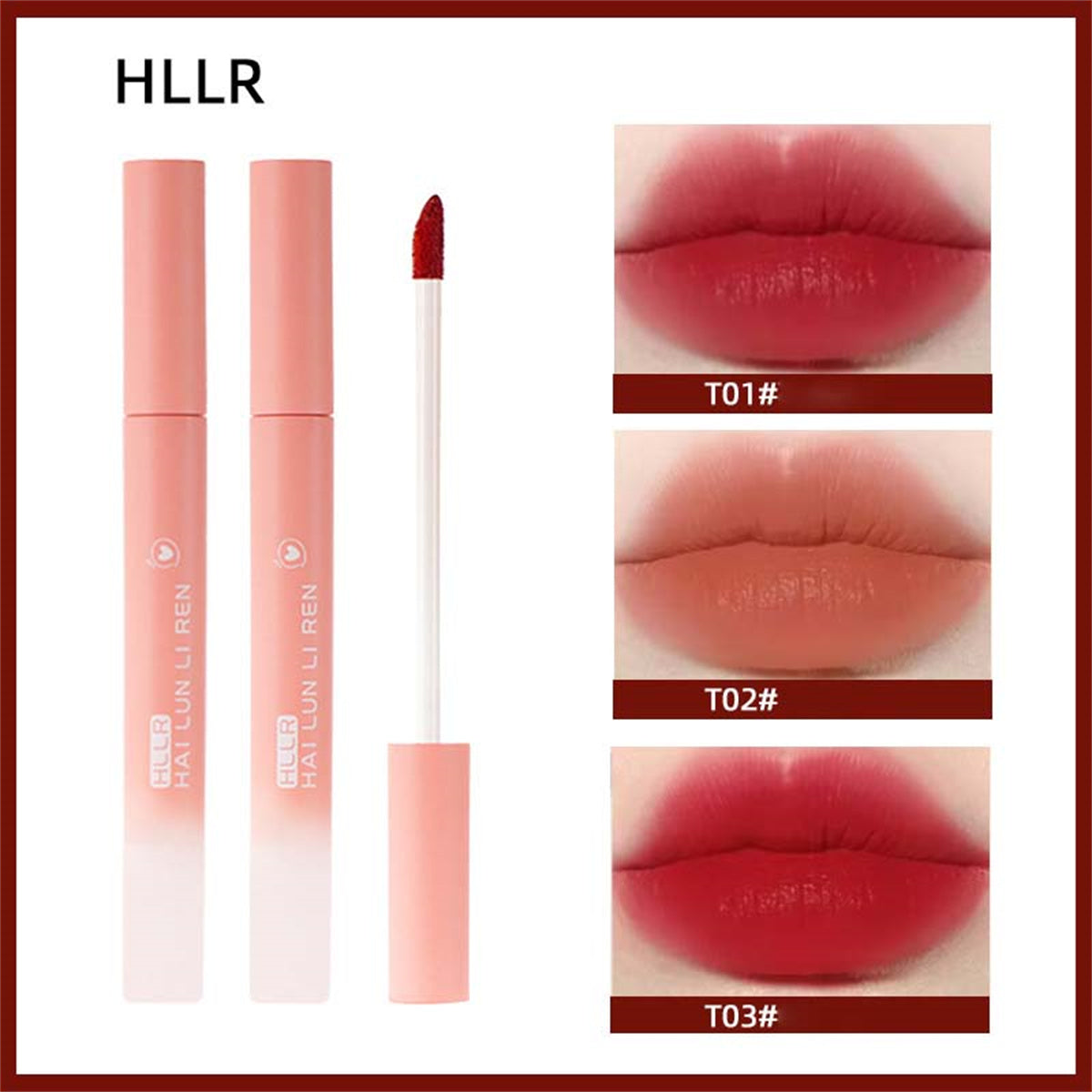 Women's pink matte velvet lipstick