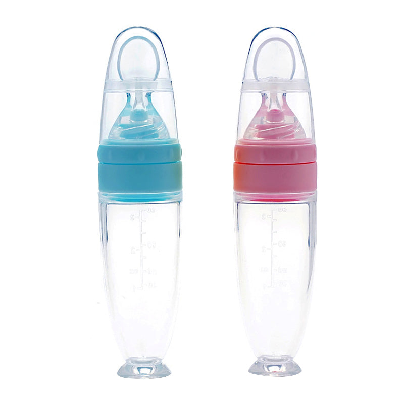 Baby Rice Paste Bottle with Squeeze Spoon