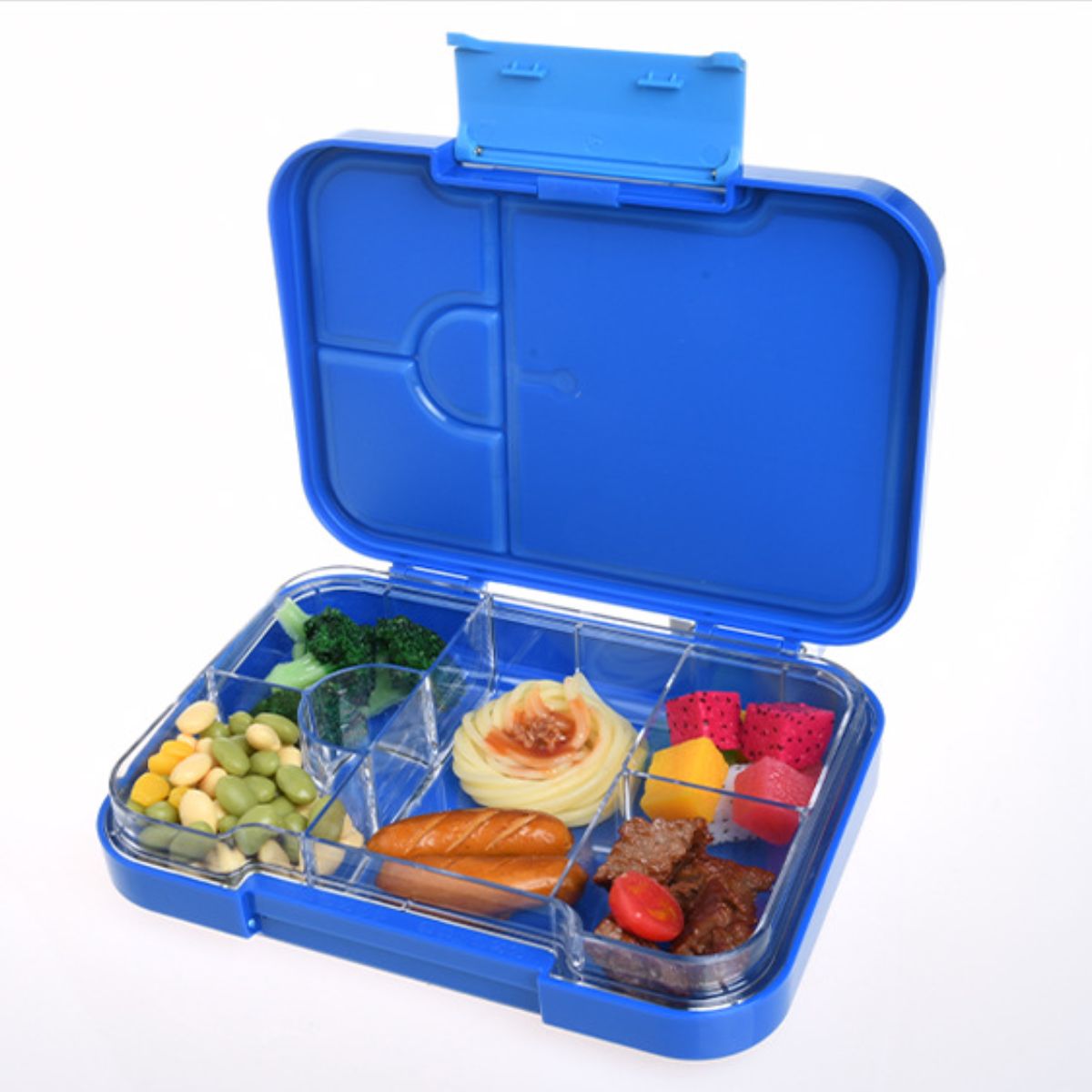 Tritan student lunch box portable single buckle compartment lunch box can be heated in microwave oven lunch box children's lunch box