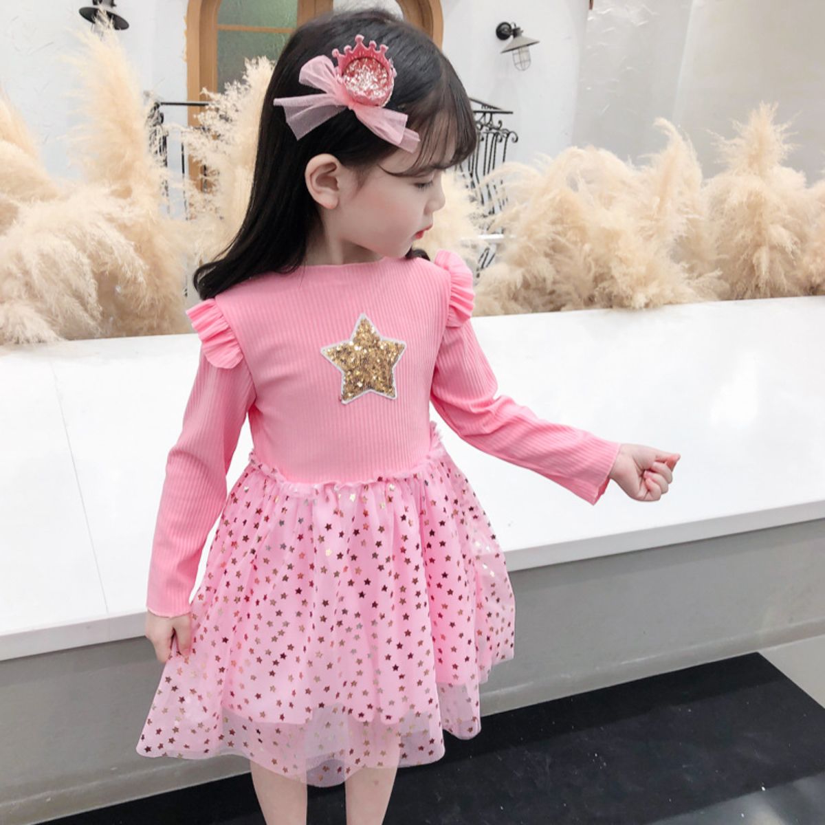 Girls dress new style little girl baby autumn dress princess dress children spring and autumn long-sleeved skirt