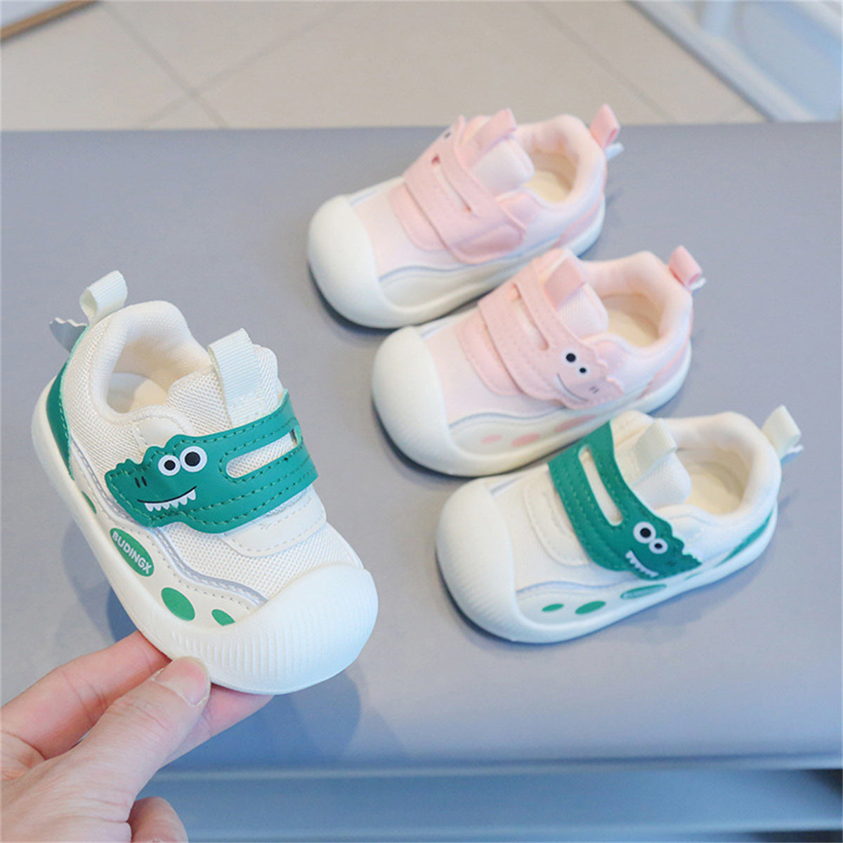 Children's Dinosaur Velcro Sneakers