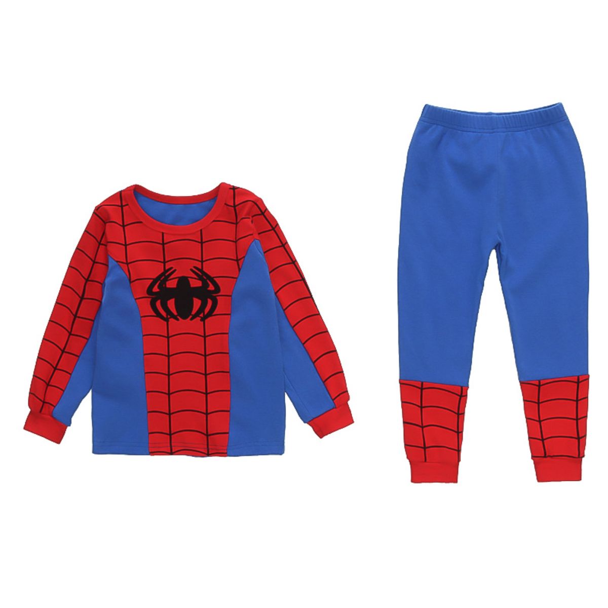 New autumn and winter boys comfortable home pajamas stylish handsome Spider-Man cartoon home clothes suit two-piece set