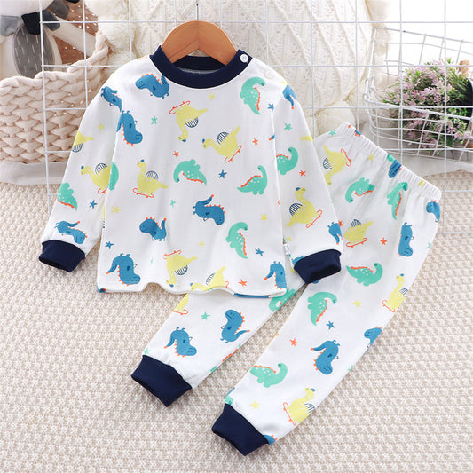 Cartoon full print dinosaur home wear suit