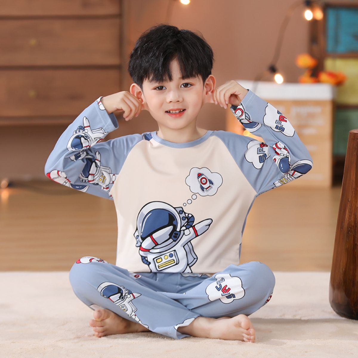 children&#39;s pajamas boys autumn suit