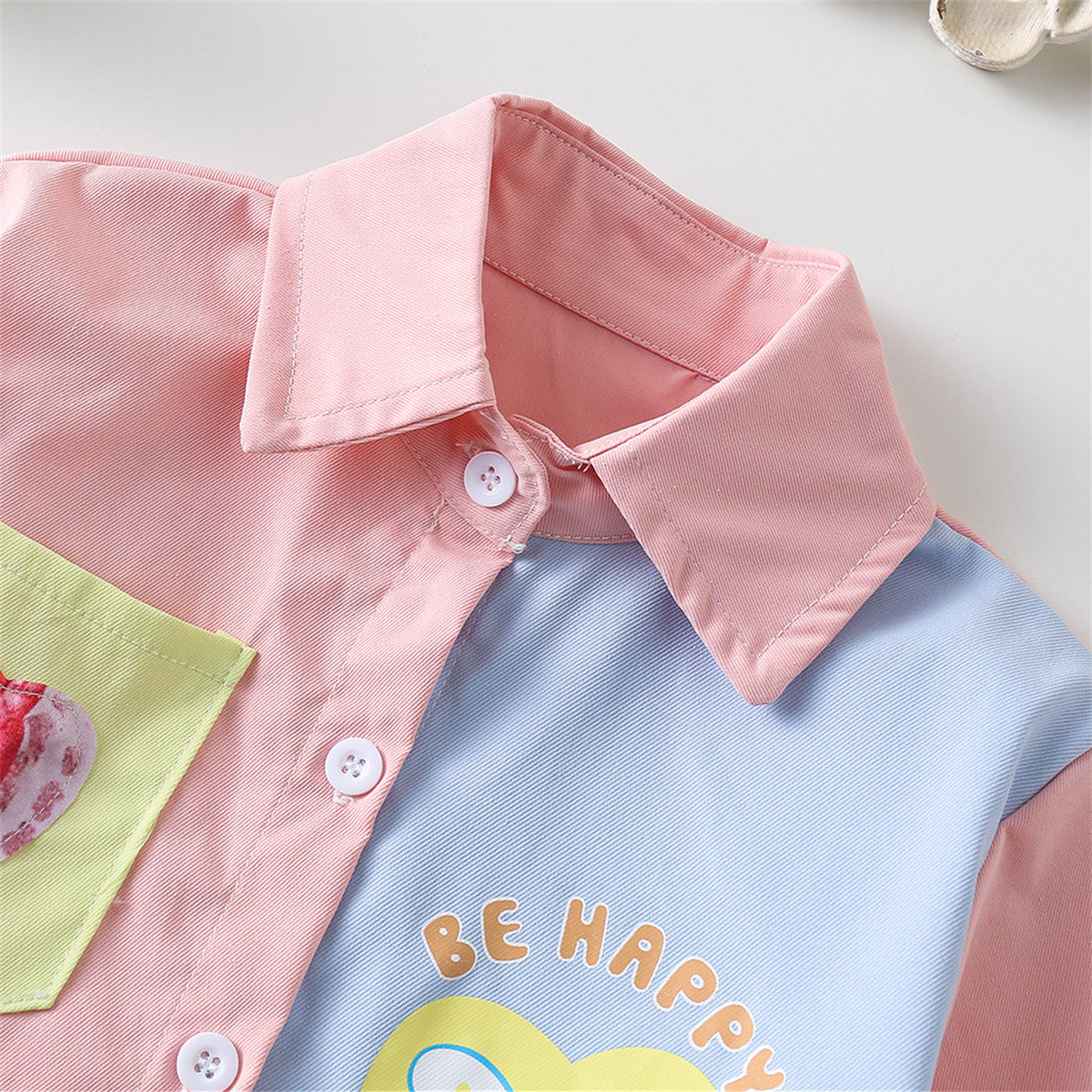 Autumn long-sleeved loose shirt for small and medium-sized children and girls