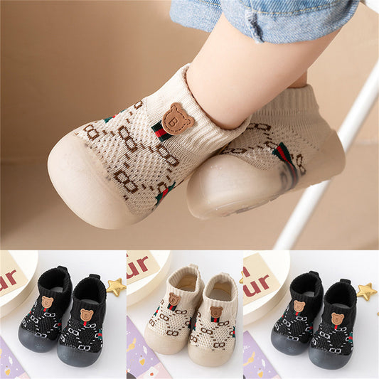 Children's mesh printed pattern non-slip toddler shoes