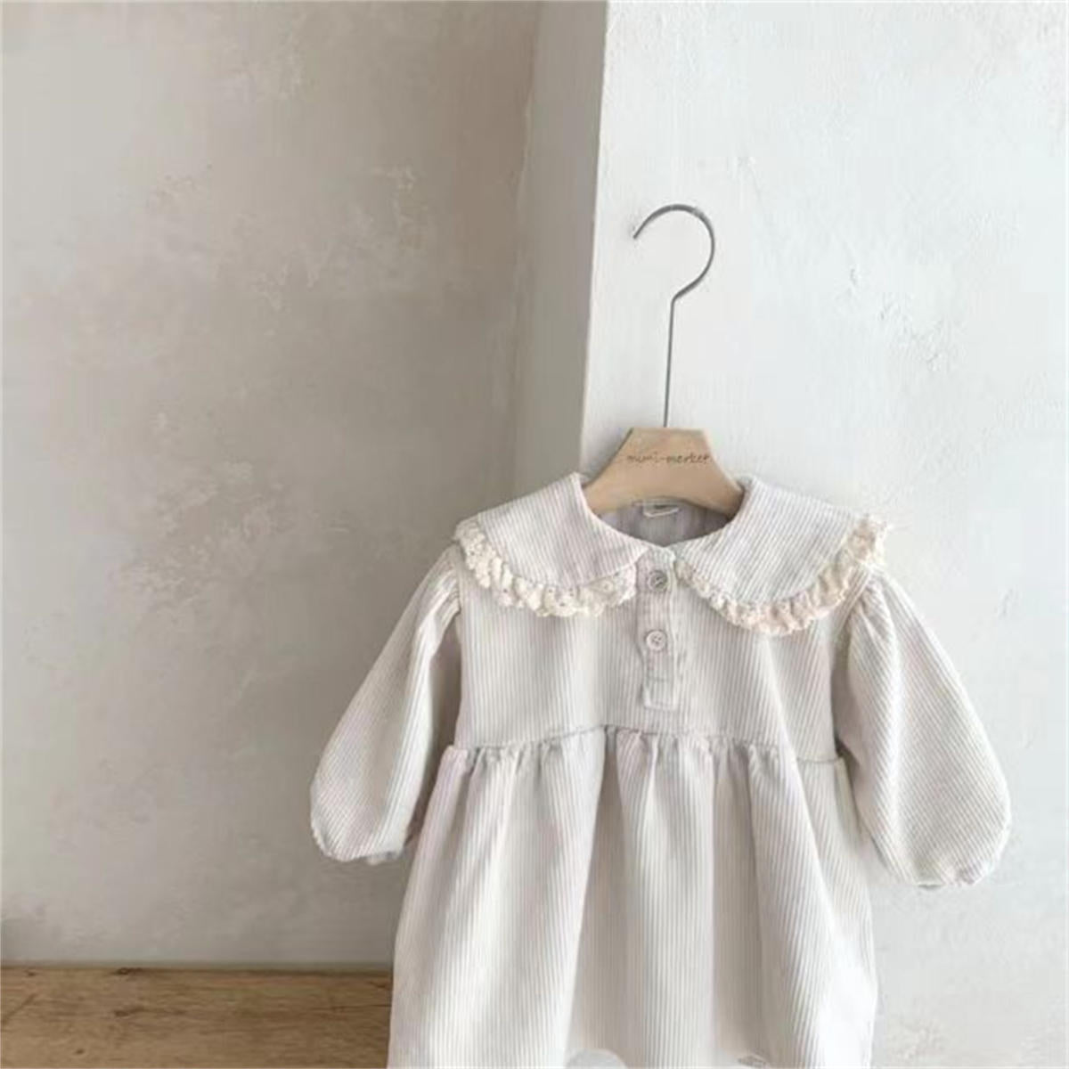 Girls baby wick skirt lace doll collar dress