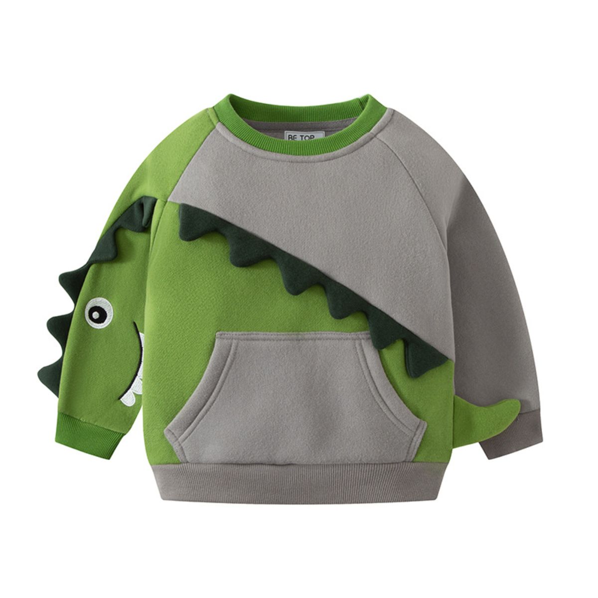 New autumn and winter polar fleece boys pullover cartoon color matching sweater children&#39;s sweater children&#39;s clothing