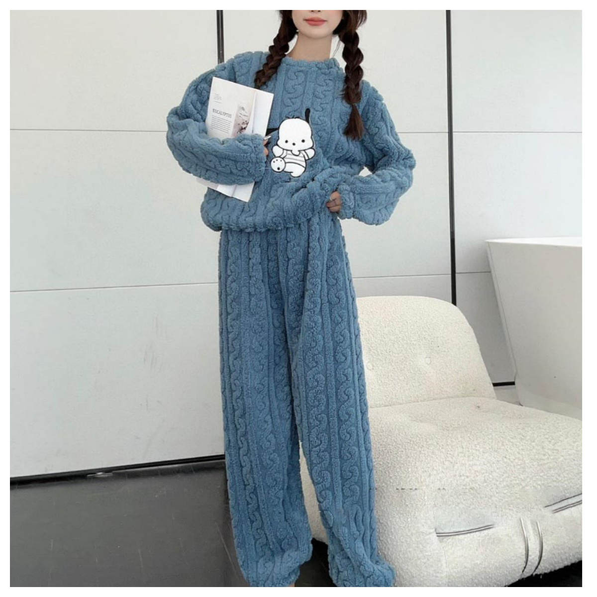 Autumn and winter long-sleeved Hapa dog fleece suit thickened homewear