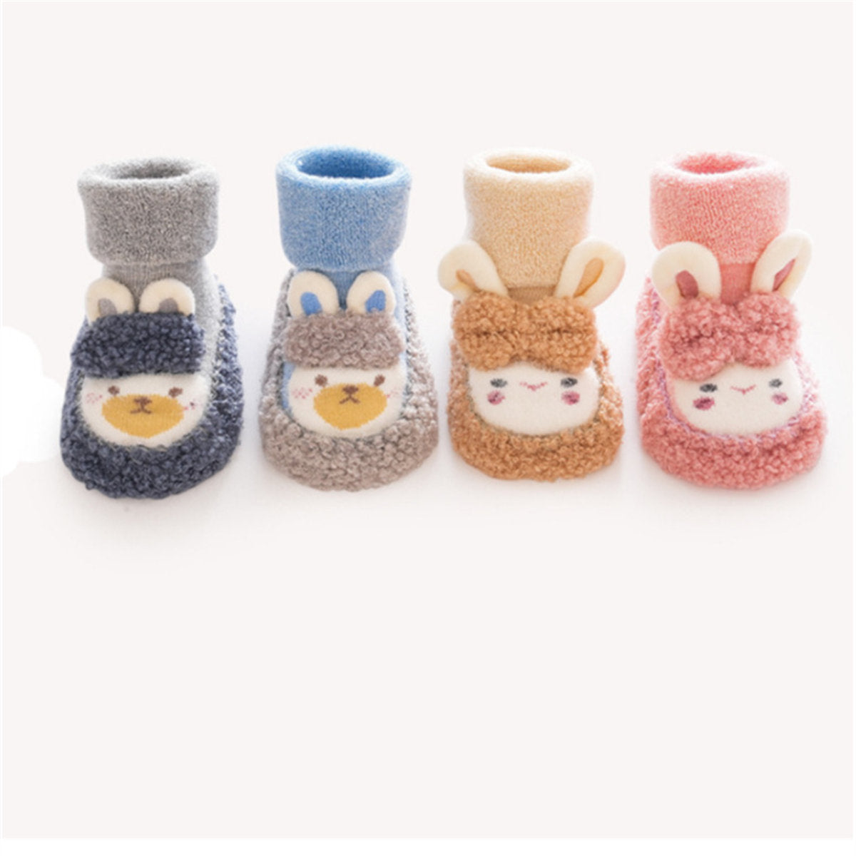 Baby Boys and Girls Winter Cute Rabbit Pattern Non-slip Warm Cotton Shoes