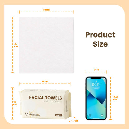 Hibobi Disposable Ultra Soft Cotton Face Towel
