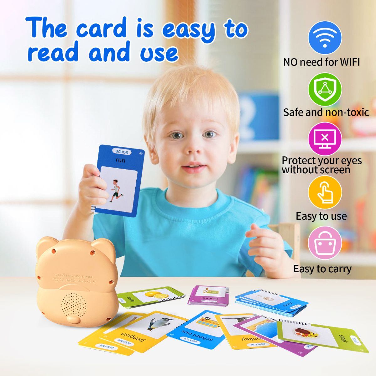 English Flash Cards Children's Educational Flash Card Machine Early Education Card Machine