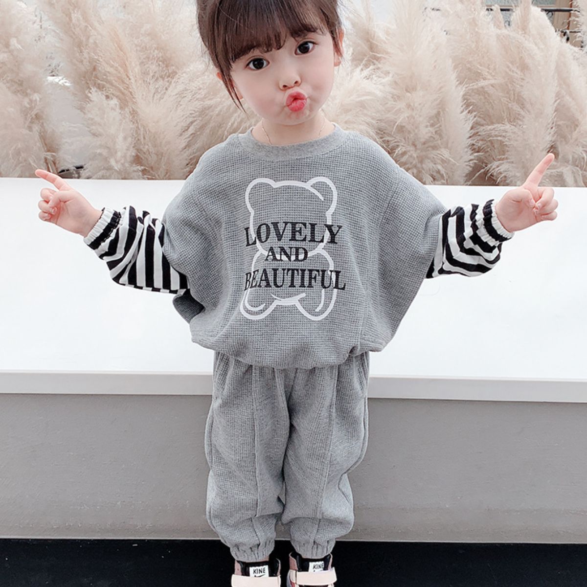 Girls suits new style children's two-piece suits clothes children's fashionable baby girl autumn clothes