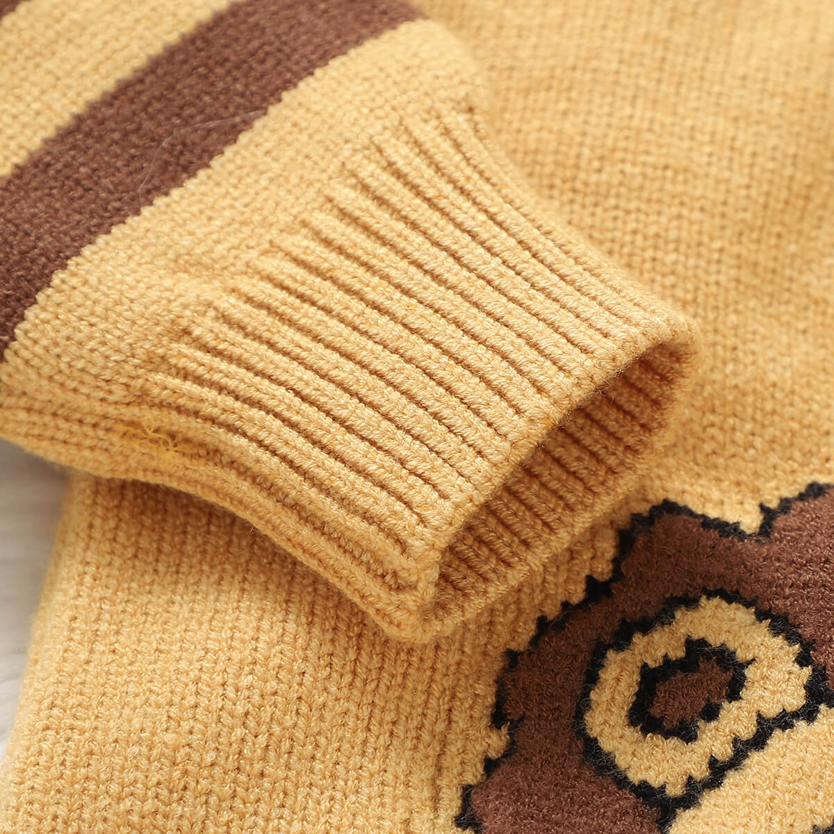 Baby Lion Jacquard Knit Pullover Sweater