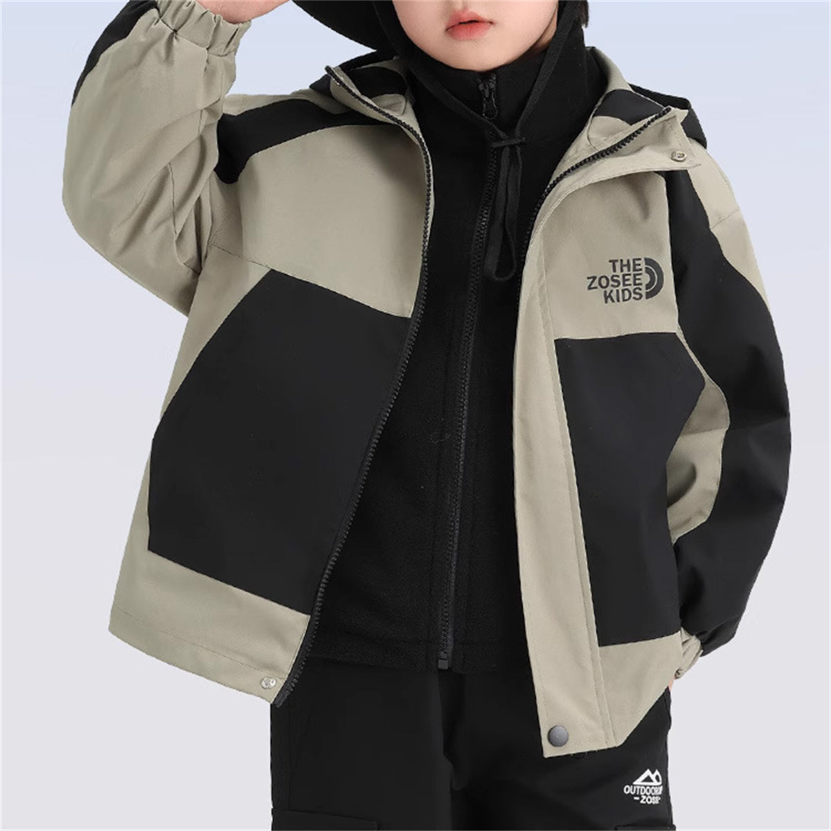 Autumn Boys Windbreaker Contrast Color Jacket Children's Hooded Coat