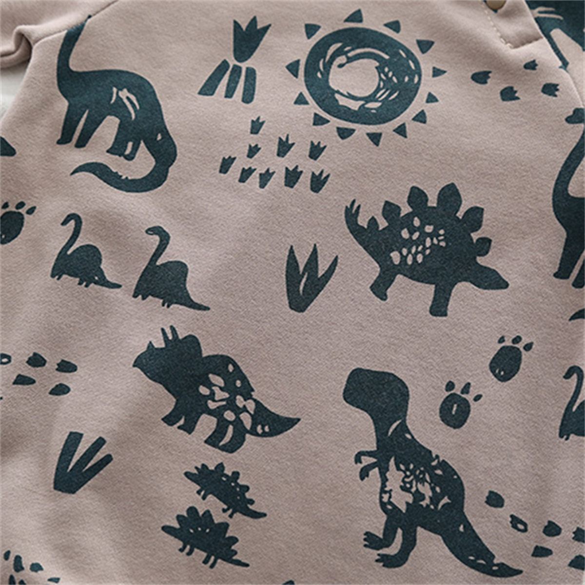 Baby Onesie Cartoon Dinosaur Print Baby Romper