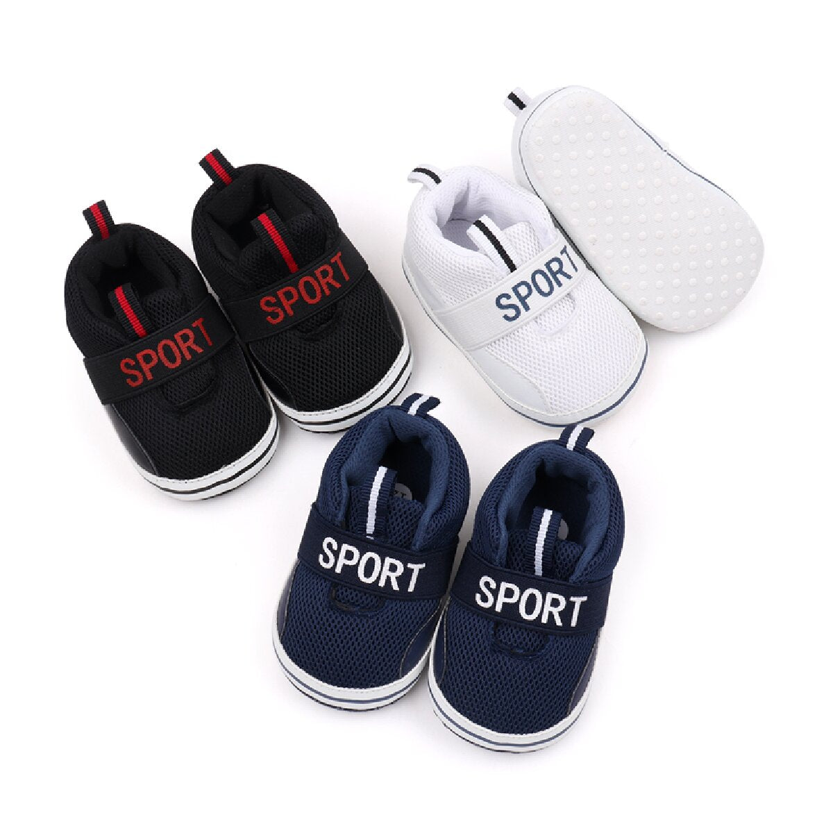 Hot selling newborn casual soft sole baby shoes mesh breathable baby sports shoes BHX3051