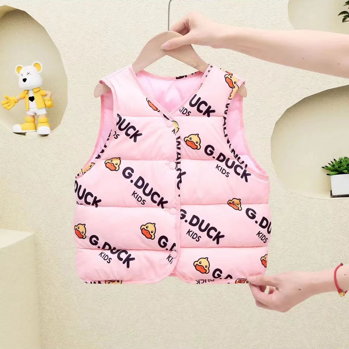 Little yellow duck boys and girls vest