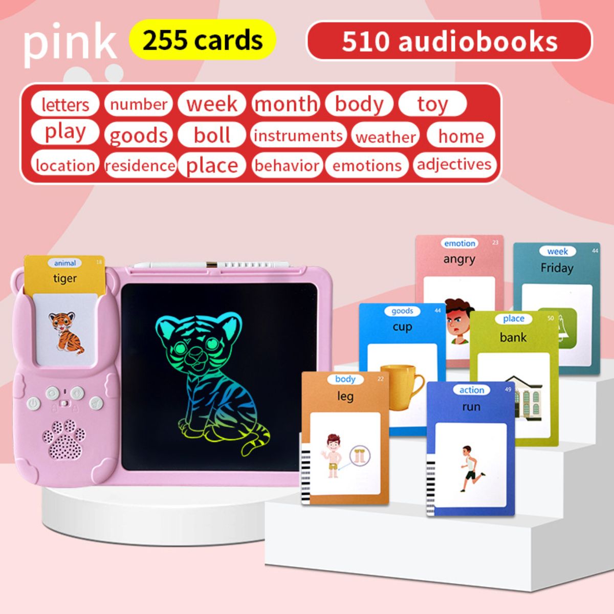 Children's LCD handwriting board card drawing machine card insertion graffiti drawing board puzzle all-in-one machine