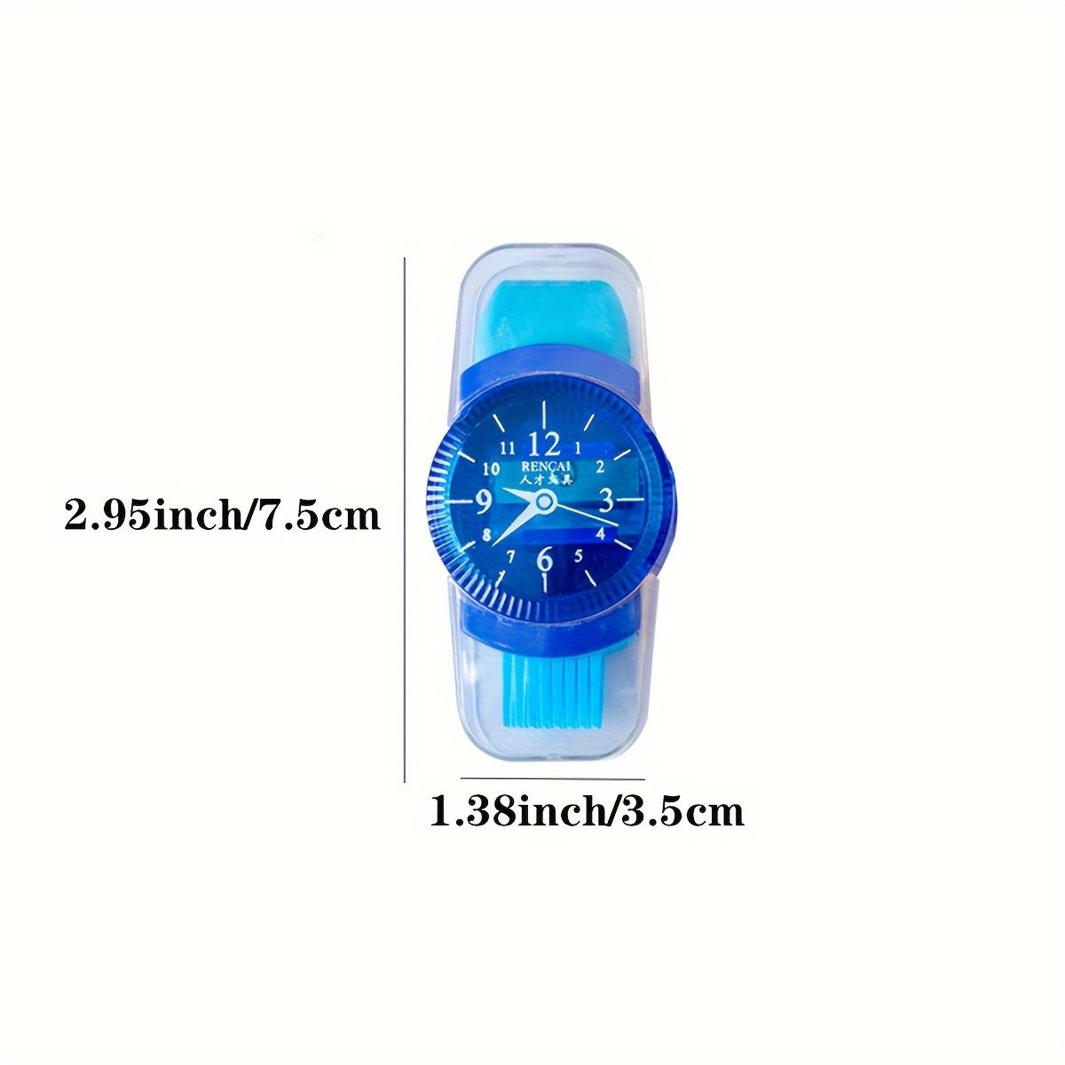 Children's creative watch shape pencil sharpener with eraser cleaning brush three in one multifunctional pencil sharpener for primary school students