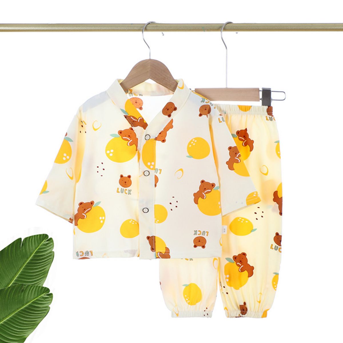 Summer children's pajamas short-sleeved shorts boys and girls baby suits summer thin loose small children air-conditioned clothing