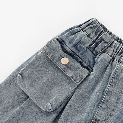 Large Pocket Denim Skirt