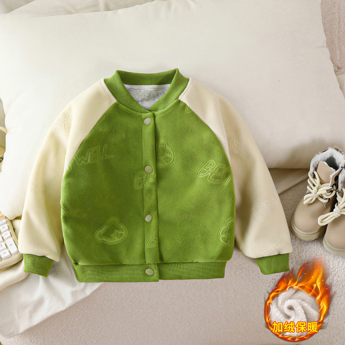 Girls and boys autumn and winter cotton baseball jacket