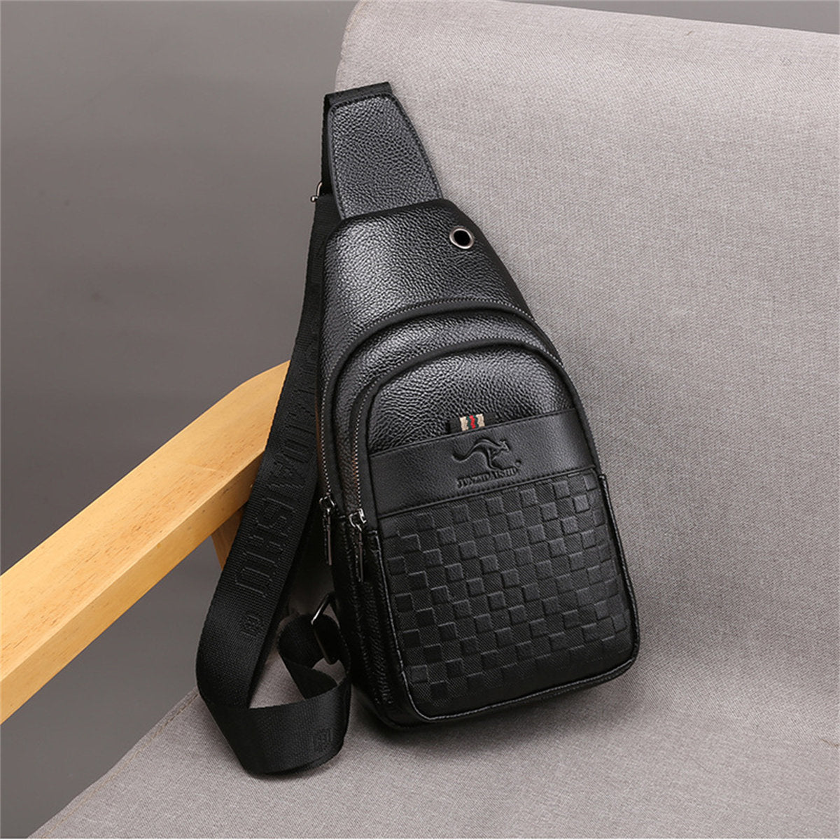 Men's chest bag mature business style simple chest shoulder bag