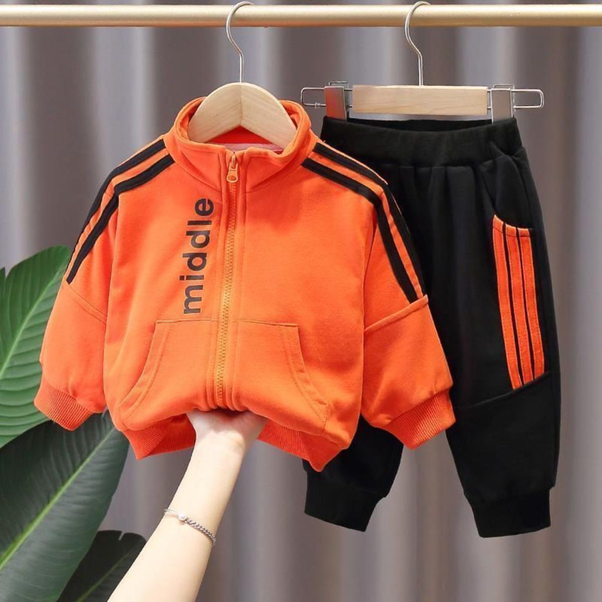 Boys spring and autumn suits Girls autumn clothes new style children's clothes baby long-sleeved children's casual baby two-piece suit